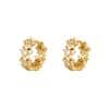 Boucles d'oreilles SYBILLE - Doré & Blanc