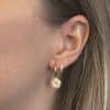 Boucles d'oreilles FLEUR DE NACRE - CREOLES
