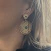 BOUCLES D'OREILLES ROSACE - Vert