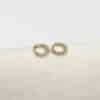 Boucles d'oreilles Mini créoles à strass - Bijou de type mini hoops en acier inoxydable de couleur dorée