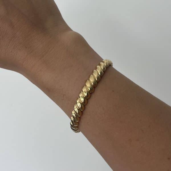 Bracelet Jonc parure acier inoxydable doré bijou femme cadeau