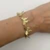 Bracelet papillons en acier inoxydable doré bijou femme cadeau femme parure