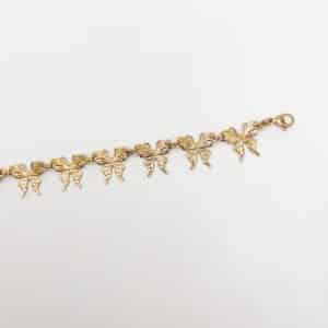 Bracelet papillons en acier inoxydable doré bijou femme cadeau femme