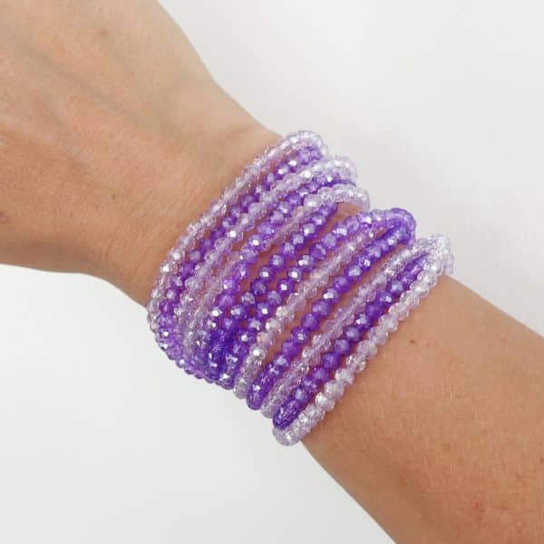 Bracelet perles verre Lila bijou a accumuler