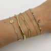 Accumulation de petits bracelet waterproof en acier inoxydable et pierres naturelles