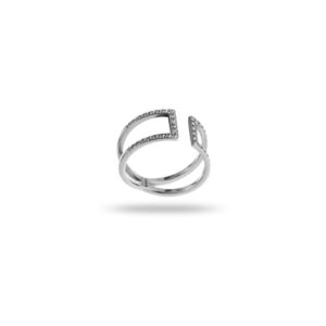 Bague acier inoxydable strass