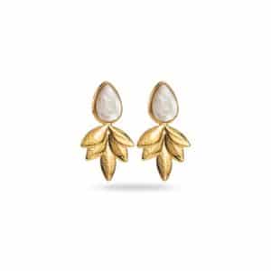 Bijou en acier inoxydable pierre de nacre boucles d'oreilles