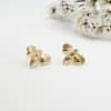 Boucles d'oreilles puces d'oreilles en acier inoxydable en forme d'abeilles