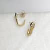 Boucles d'oreilles strass en acier inoxydable en forme de serpent