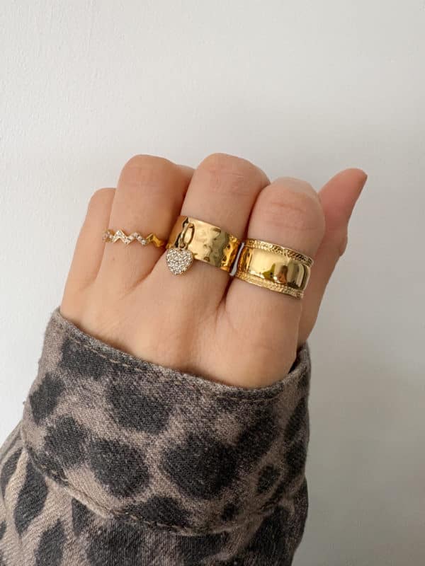 Bague accumulation bijou en acier inoxydable