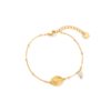 Bracelet MEDAILLE ET PERLE - Doré