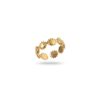 Bague martelée composée d’une ribambelle de petits soleils souriants
