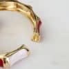 Bracelet jonc doré et rouge irisé – Bijou femme