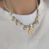 Collier à maillons et pampilles VAIANA en acier inoxydable de couleur doré