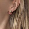 Bijou cerises avec strass rouges et verts