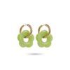 BOUCLES D'OREILLES MARGUERITES VERTES