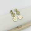 Boucles d'oreilles pendantes en acier inoxydable de couleur dorée - Bijou en acier inoxydable 