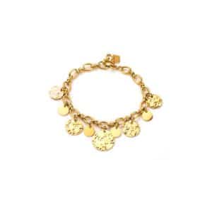 Bracelet à pampilles sur chaine à maillons - Bijou en acier inoxydable
