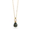 Collier en acier inoxydable avec pendentif en pierre naturelle - Bijou en acier inoxydable