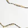 Collier de perles de pierres naturelles acier inoxydable doré