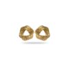 Boucles d'oreilles waterproof en acier inoxydable martelé doré - Bijou en acier inoxydable