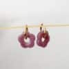 Boucles d'oreilles WOODSTOCK - Doré & Violet