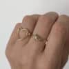 Bague SOLEIA bijou en acier inoxydable doré composée de deux très fins anneaux