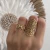 Bague rosace en acier inoxydable or