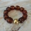 Bracelet grosses perles élastique
