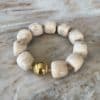 Bracelet grosses perles élastique