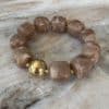 Bracelet grosses perles élastique