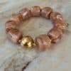 Bracelet grosses perles élastique