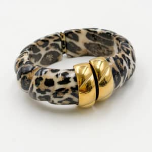 Bracelet manchette léopard