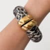 Bracelet manchette léopard