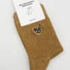 Chaussettes à paillettes avec écussons coeur brodé de léopard chaussette brillantes