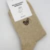 Chaussettes à paillettes avec écussons coeur brodé de léopard chaussette brillantes