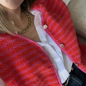 VESTE SANS MANCHES MANOU - Fuschia & Orange