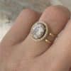 Bague en acier inoxydable et ajuste avec strass 