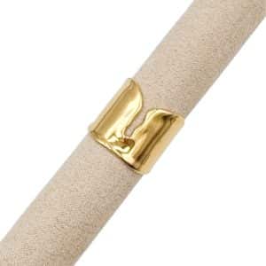 Bague jonc large composée d'acier inoxydable doré