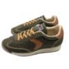 Baskets femme moumoute kaki et camel