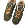 Baskets femme moumoute kaki et camel