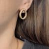 Boucles d'oreilles puces d'oreilles en acier inoxydable doré