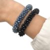 Bracelet chouchou perles bleues