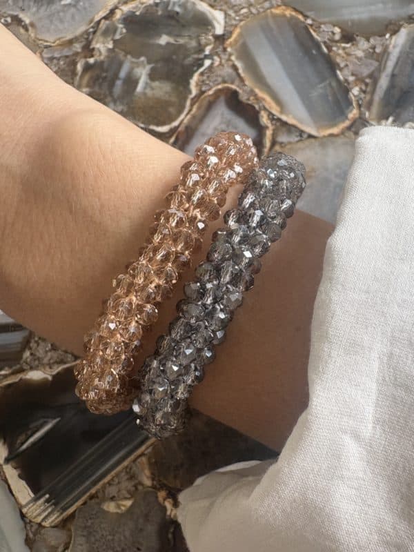 Bracelet élastique avec perles de rocailles tressées – Bijou femme