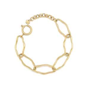 Bracelet en acier inoxydable à gros maillons avec fermoir mousqueton