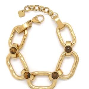 Bracelet MONA - Doré & Marron
