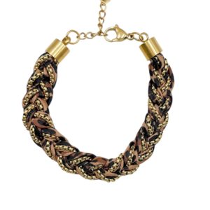 Bracelet large imprimé léopard