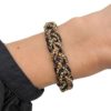 Bracelet large imprimé léopard