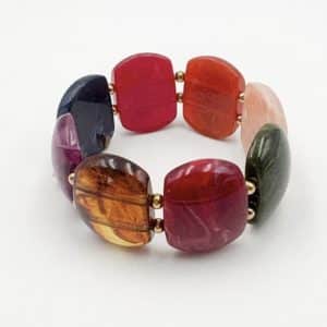 Bracelet manchette ultra tendance en perles couleur