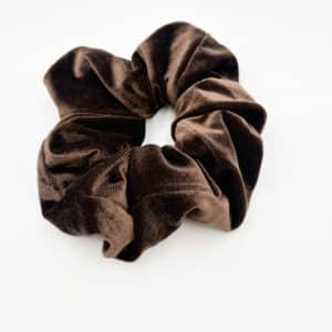 Chouchou en velours marron